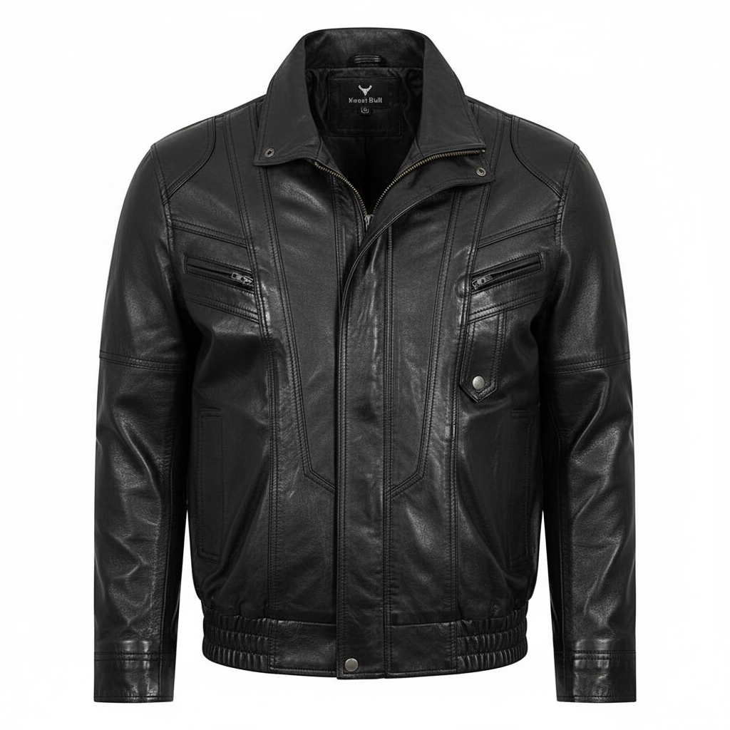 Men's Brown Buff Real Leather Classic Blouson Jacket