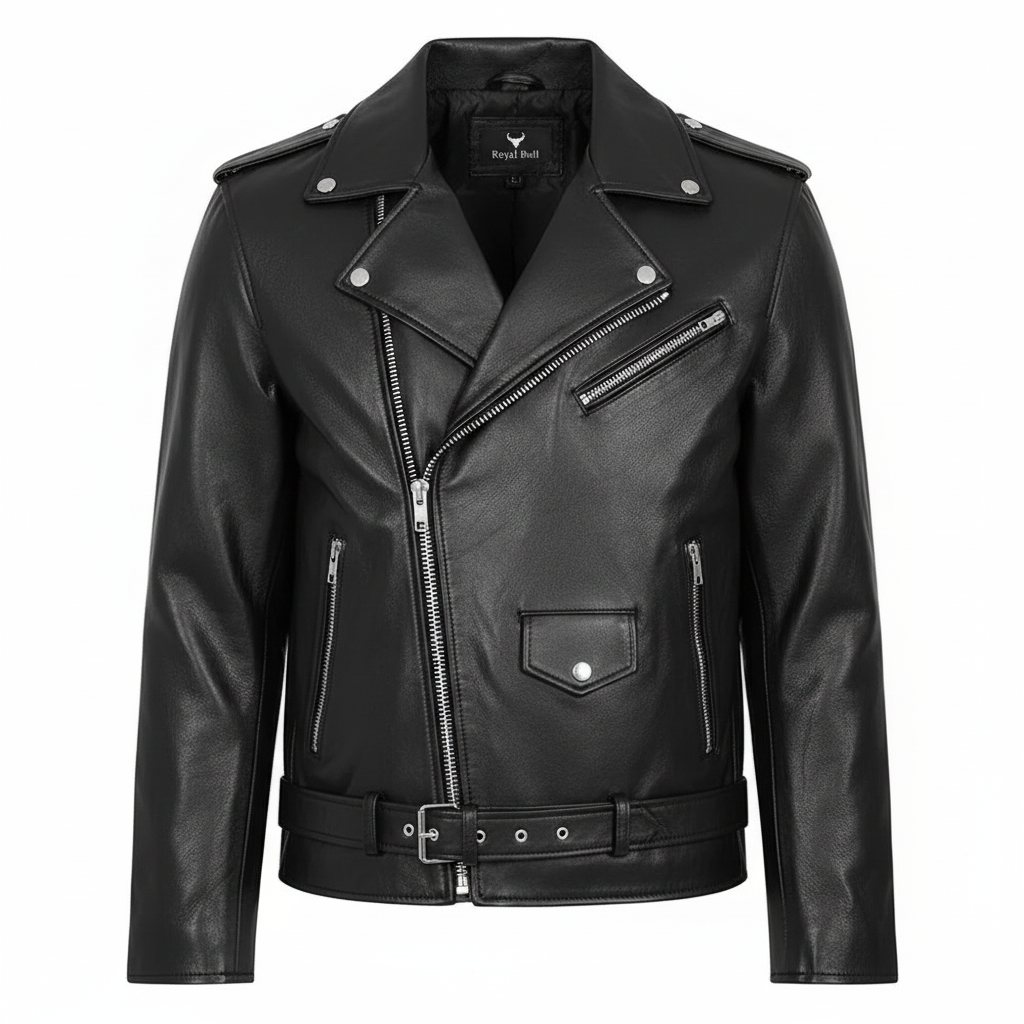 Men's Premium Red Genuine Leather Biker Jacket