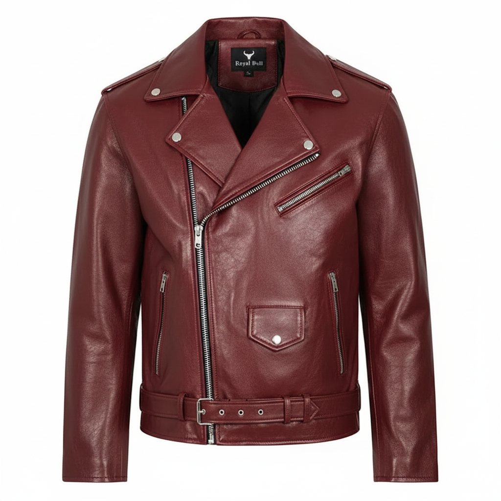 Men's Black Genuine Leather Motorcycle Jacket