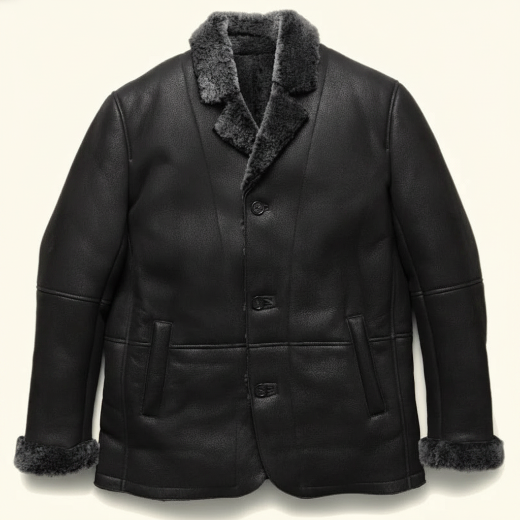 Shearling Dinner Blazer – Wool Shearling Luxury Jacket