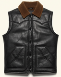 Men’s Shearling Leather Vest – Turkish Sheepskin Western Vest