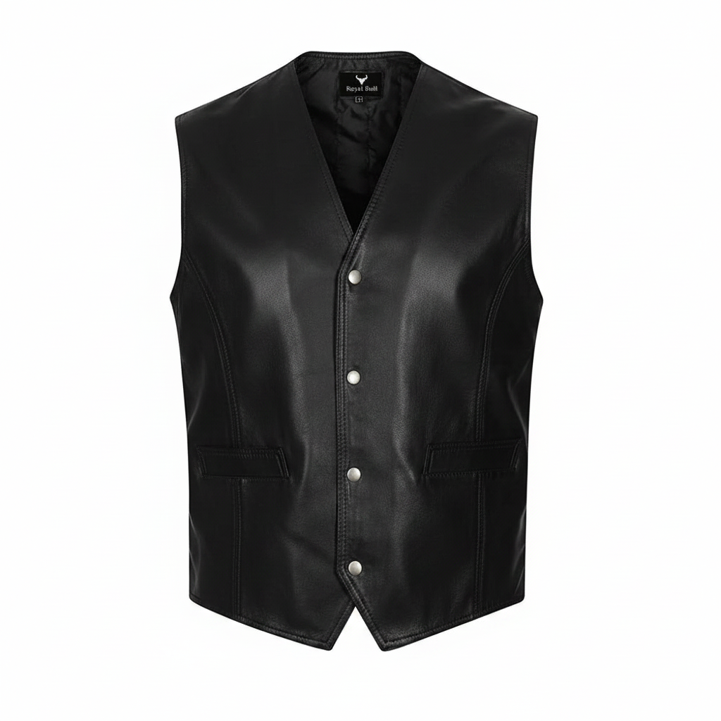 Men's Soft Genuine Leather Waistcoat – Traditional Style