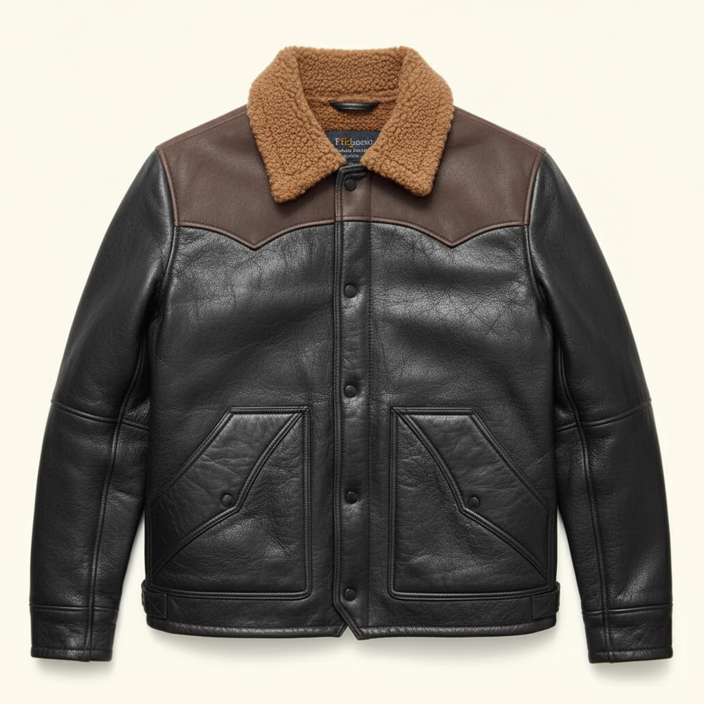Men’s Shearling Leather Jacket – Sheepskin Cowboy