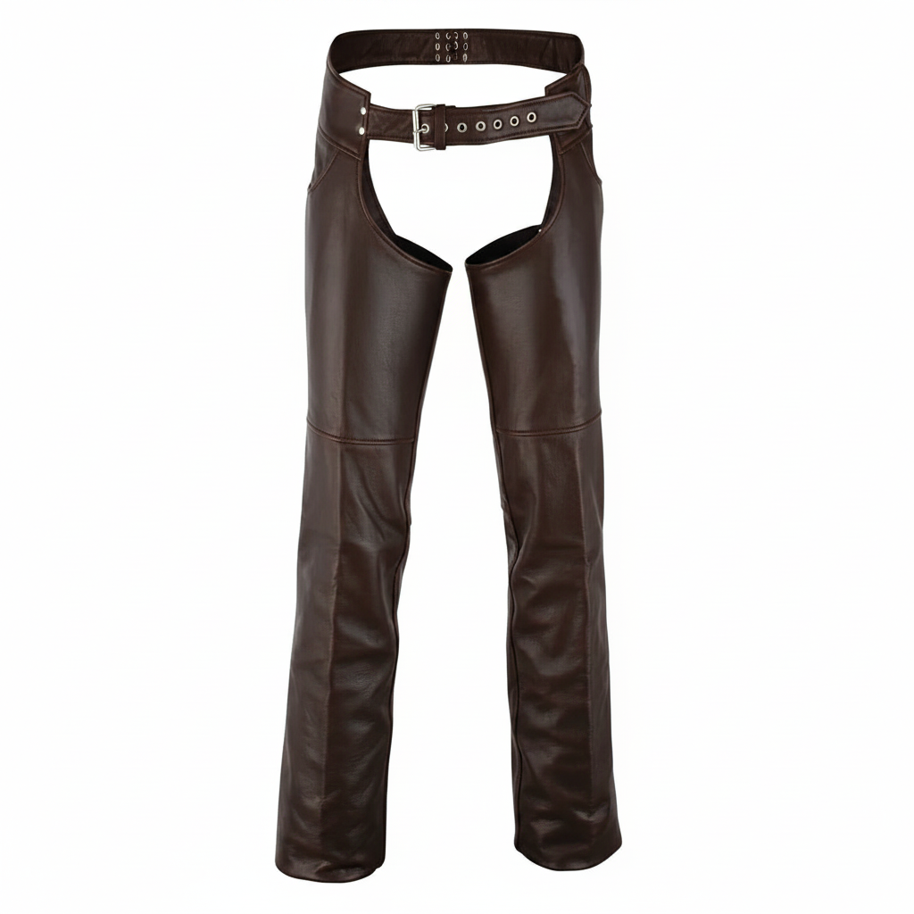 Wanderlust Rider Unisex Genuine Leather Motorcycle Chaps – V2