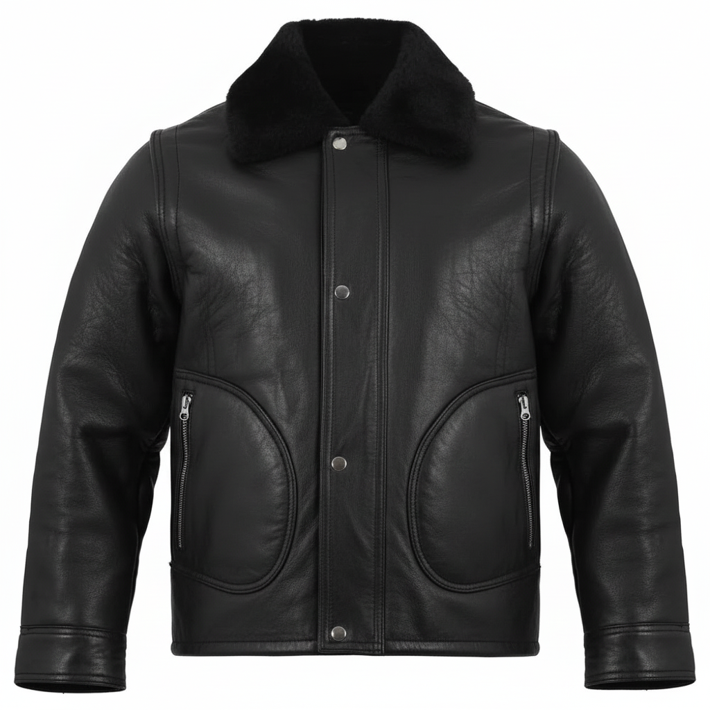 Men's Shearling Leather Jacket – Flight Aviation Style