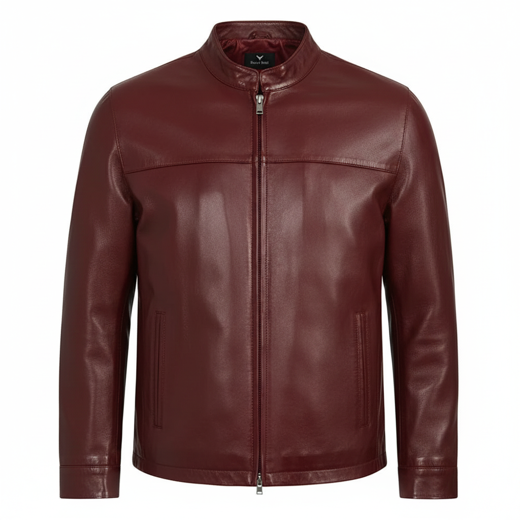 Men's Classic Black Genuine Leather Jacket