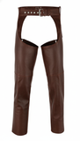 Silver Streak Unisex Genuine Leather Motorcycle Chaps – Classic