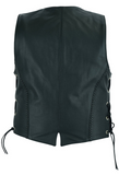 Women's Braided Genuine Leather Motorcycle Vest