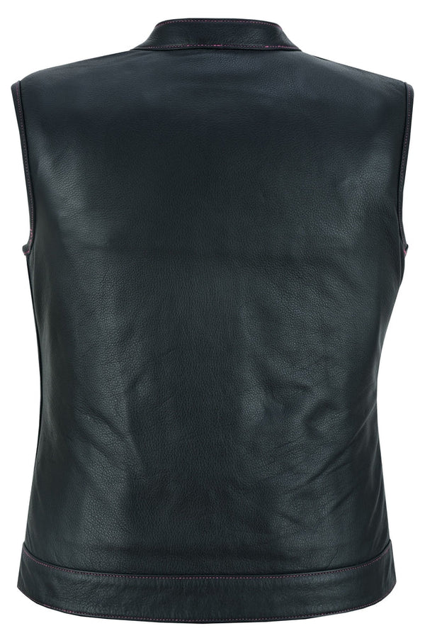 Orchid Women's Genuine Leather Motorcycle Vest