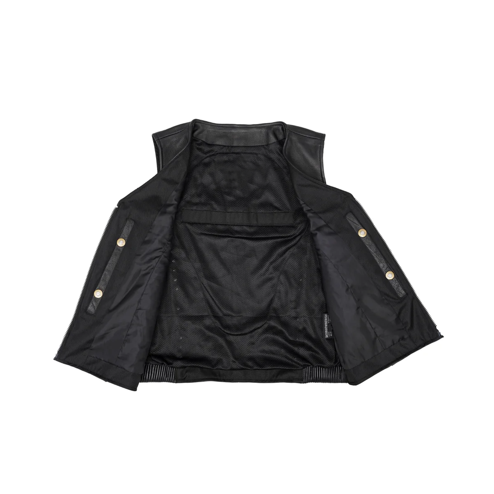 Women Genuine Leather Motorcycle Vest