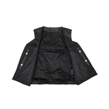 Women Genuine Leather Motorcycle Vest