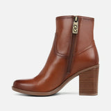 Women's Faux Leather Lug Sole Ankle Bootie