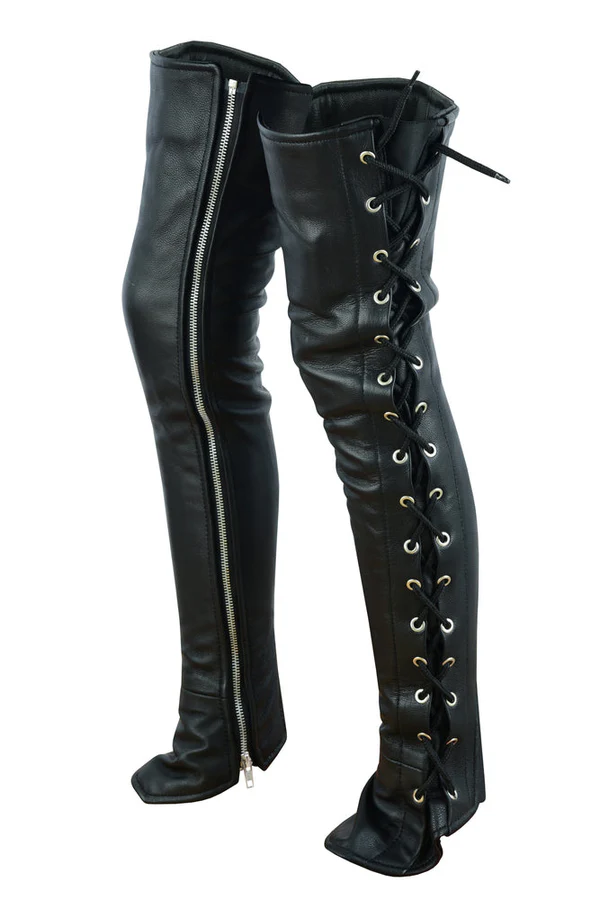 Women's Genuine Leather Motorcycle Leggings