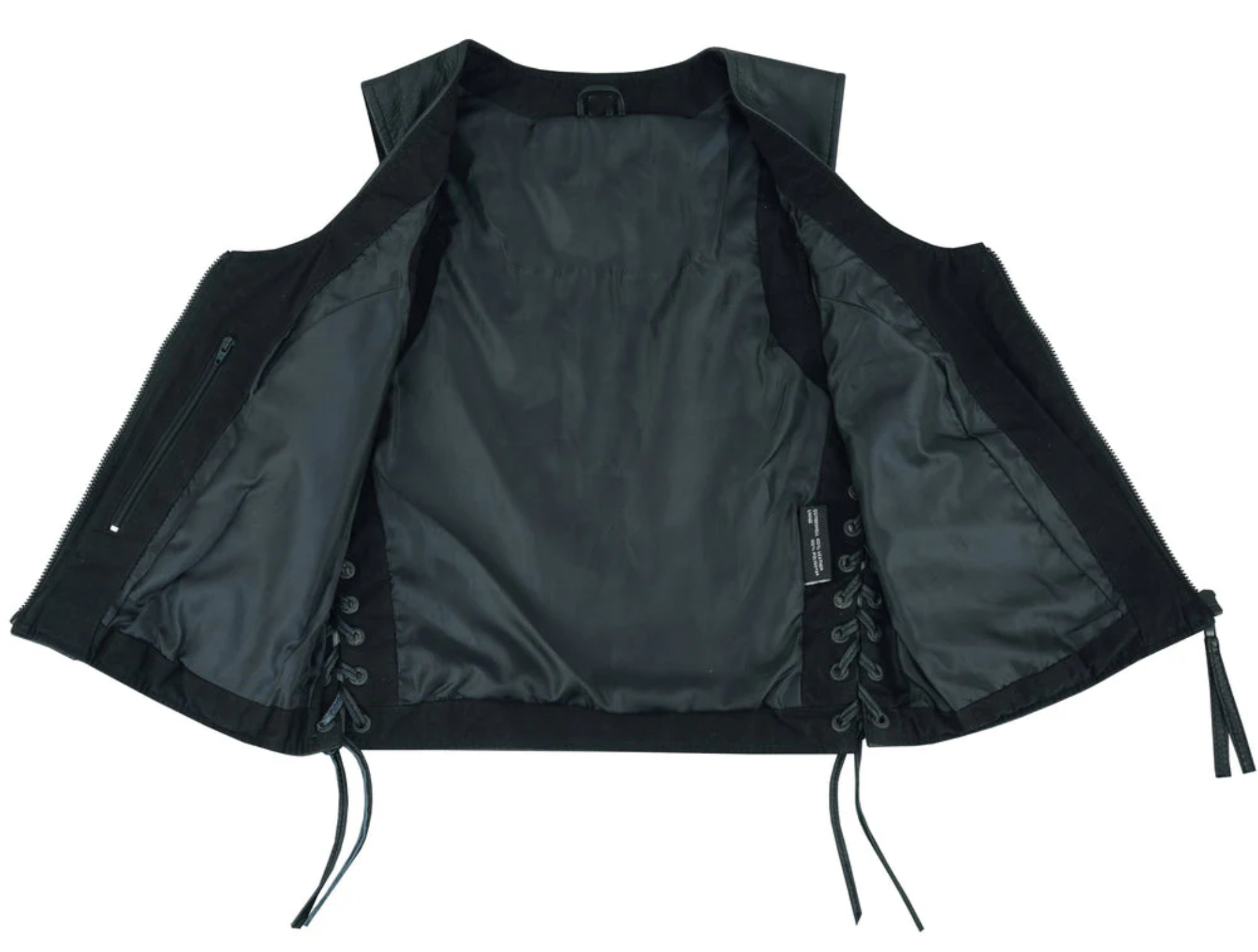 Women's Genuine Leather Motorcycle Vest
