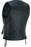 Women's Genuine Leather Motorcycle Vest