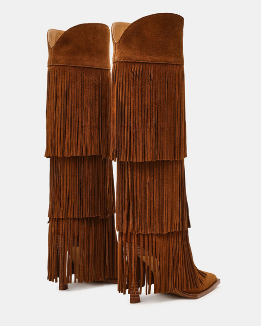 Women's Suede Western Knee-High Boot