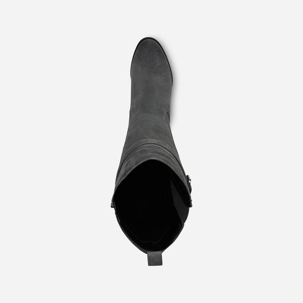 Women's Wide Calf Knee-High Genuine Leather Western Riding Boots