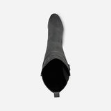 Women's Wide Calf Knee-High Genuine Leather Western Riding Boots