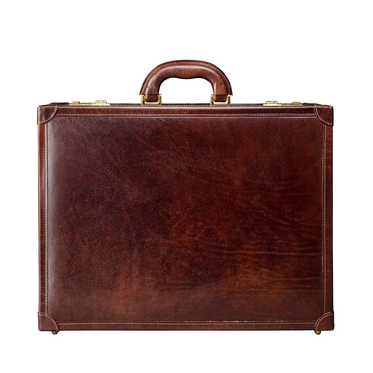 The Golden Handmade Large Genuine Leather Attaché Case
