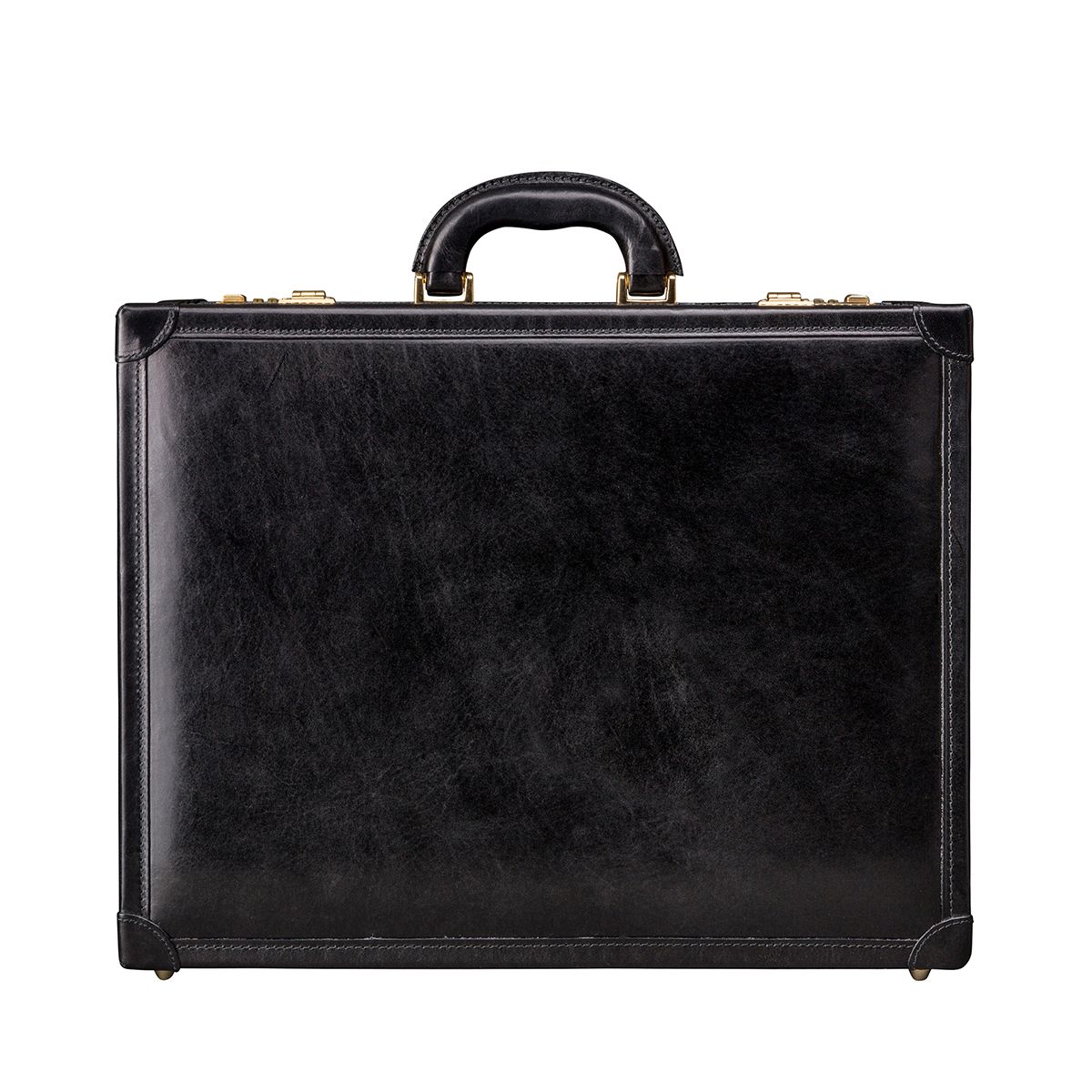 The Golden Handmade Large Genuine Leather Attaché Case