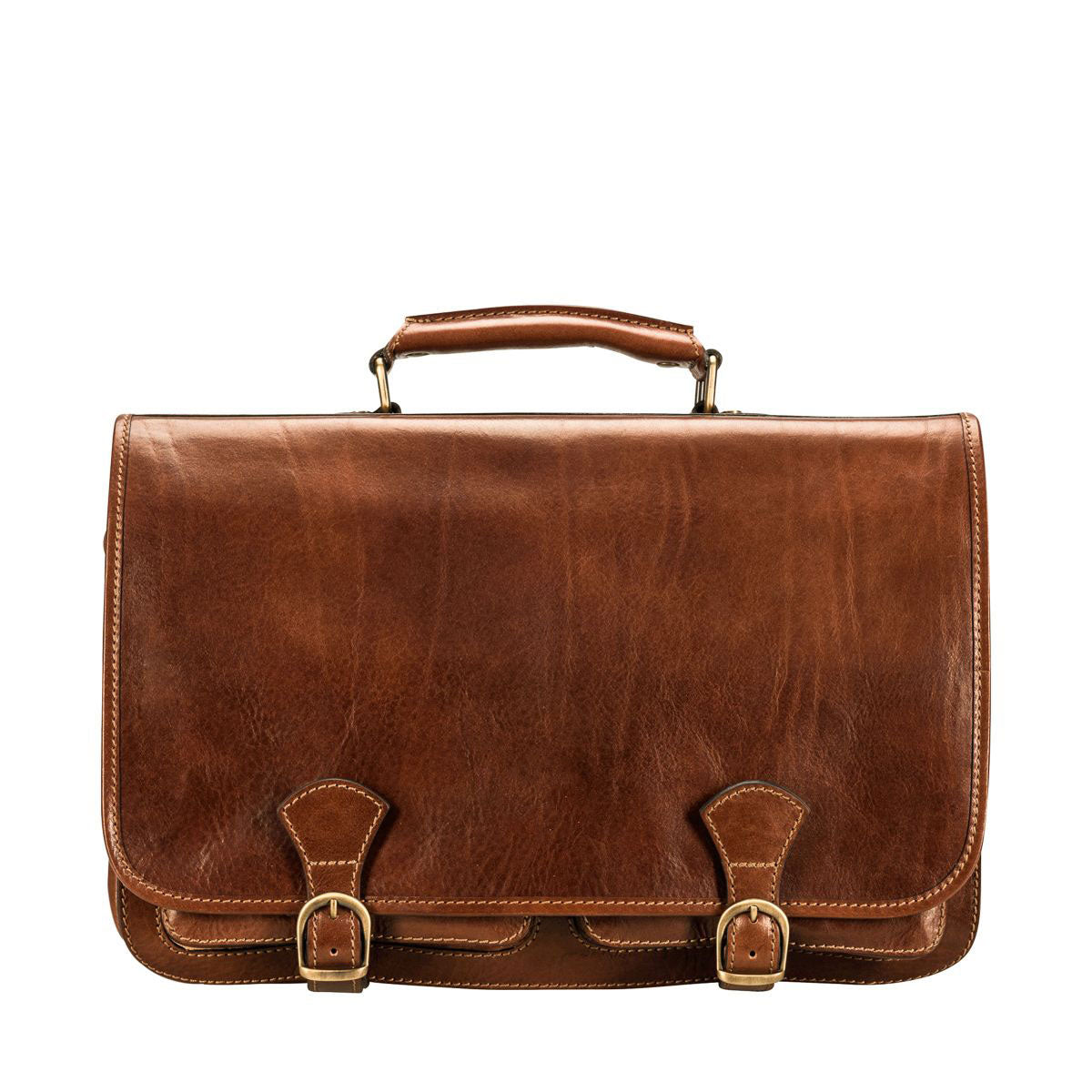 The Royal Vault Handmade Genuine Leather Briefcase Satchel Bag