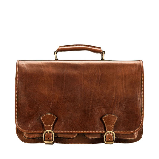 The Royal Vault Handmade Genuine Leather Briefcase Satchel Bag