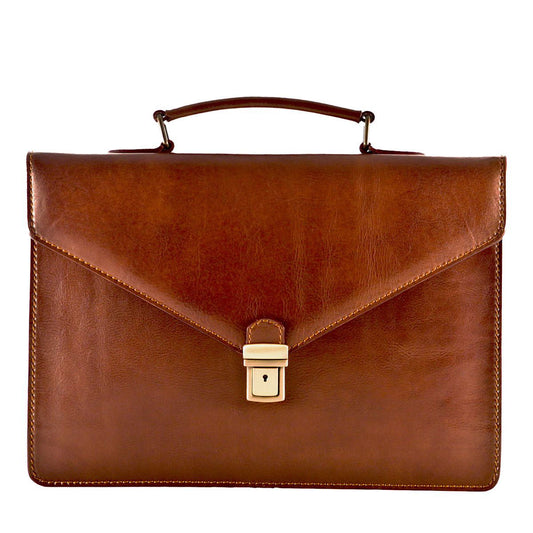 The Guardian Handmade Small Genuine Leather Briefcase