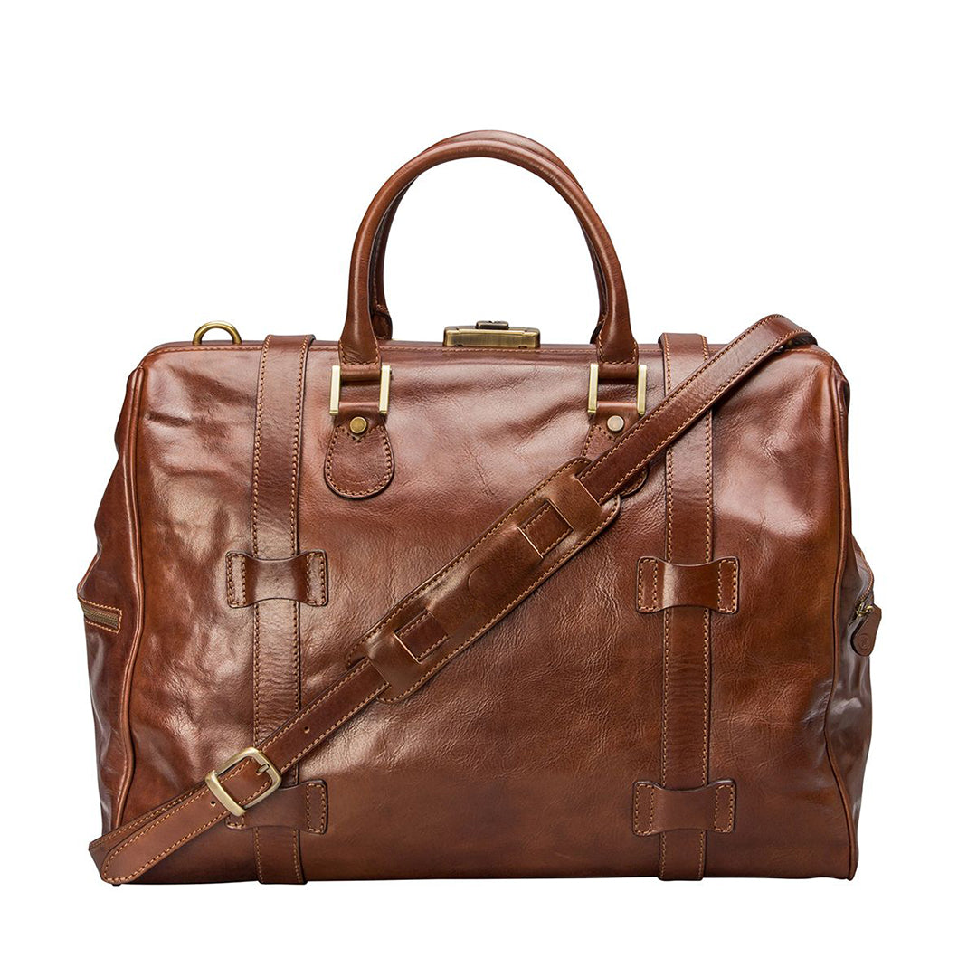 The Titan Handmade Genuine Leather Gladstone Bag