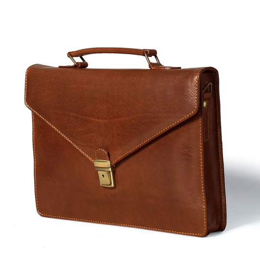 The Guardian Handmade Small Genuine Leather Briefcase