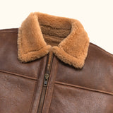 Shearling Leather Bomber Jacket