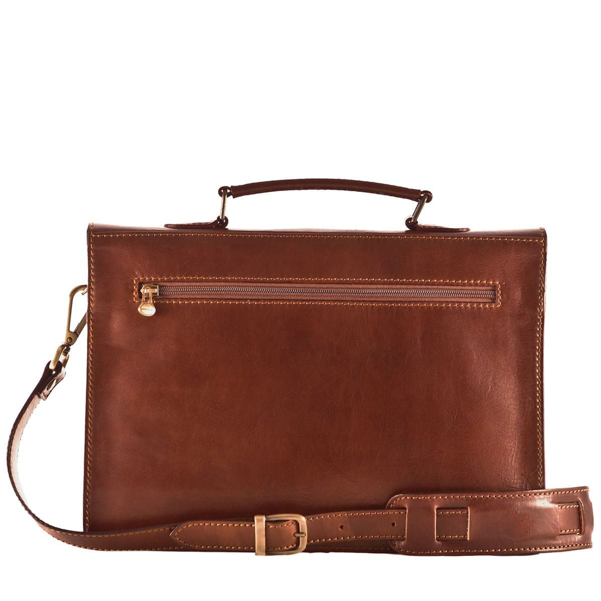 The Guardian Handmade Small Genuine Leather Briefcase