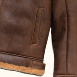 Shearling Leather Bomber Jacket