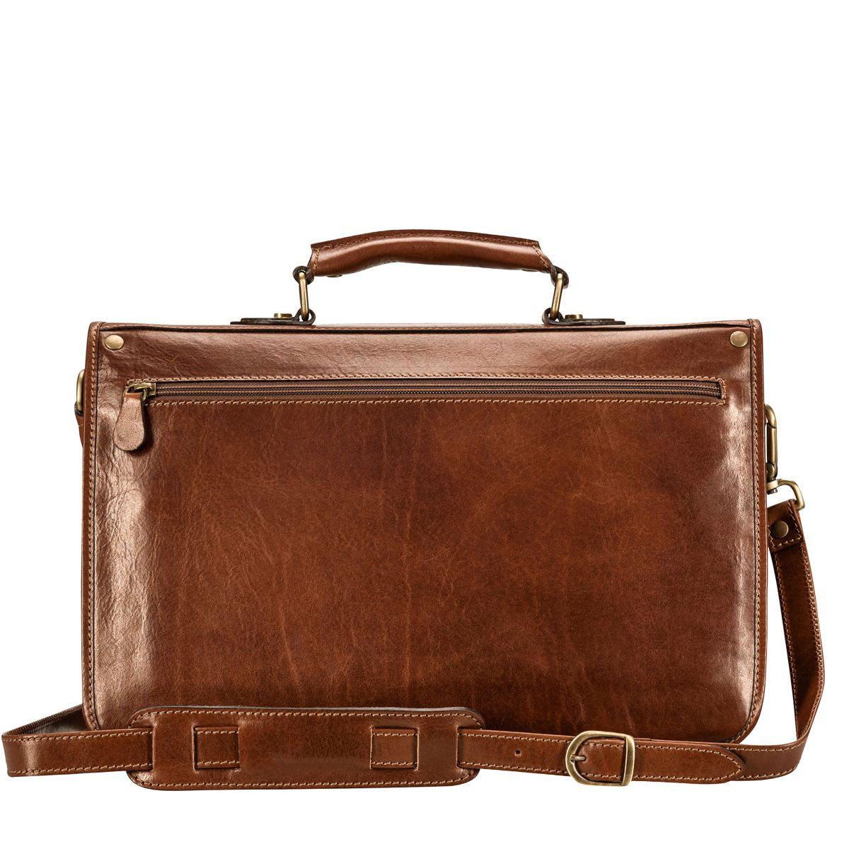 The Royal Vault Handmade Genuine Leather Briefcase Satchel Bag