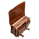 The Royal Vault Handmade Genuine Leather Briefcase Satchel Bag