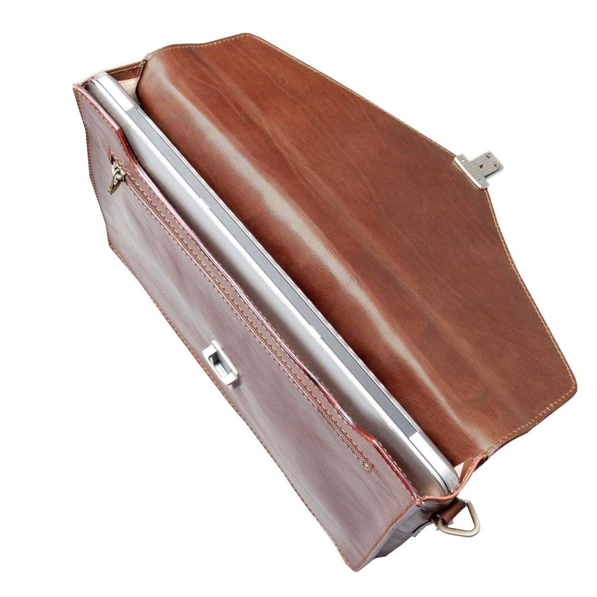 The Guardian Handmade Small Genuine Leather Briefcase