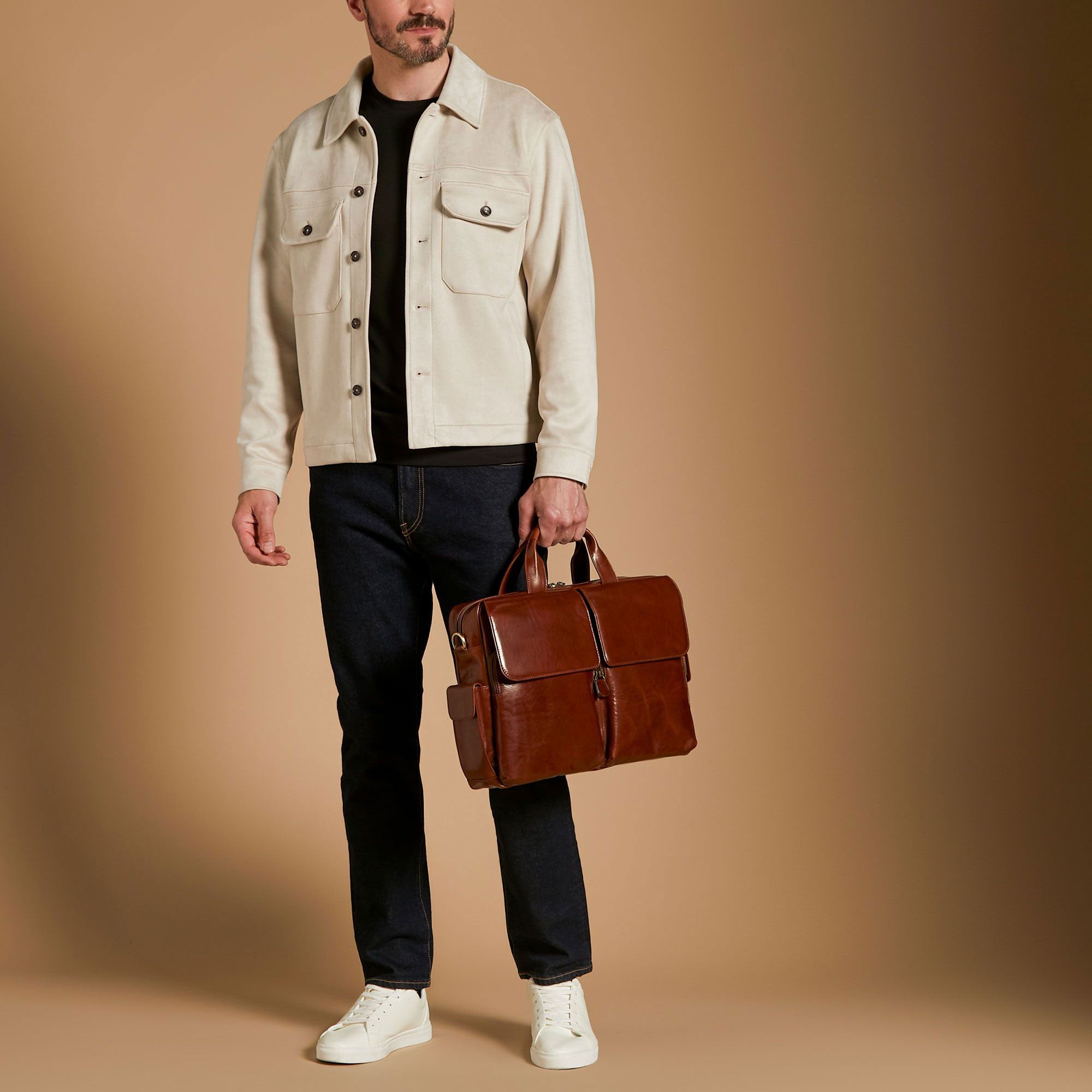 The Commander Handmade Genuine Leather Business Bag