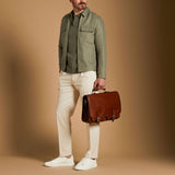 The Royal Vault Handmade Genuine Leather Briefcase Satchel Bag