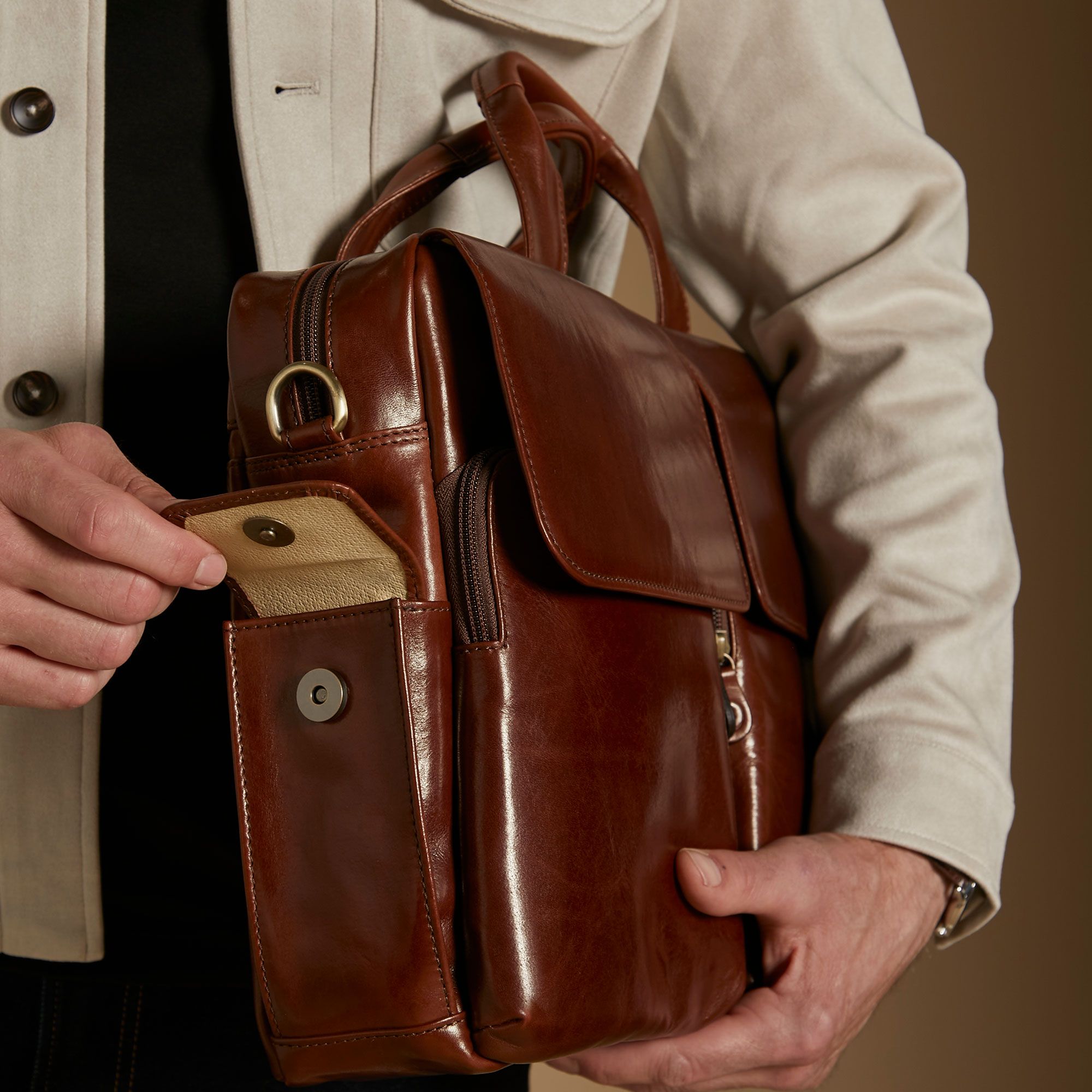 The Commander Handmade Genuine Leather Business Bag