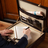 The Golden Handmade Large Genuine Leather Attaché Case