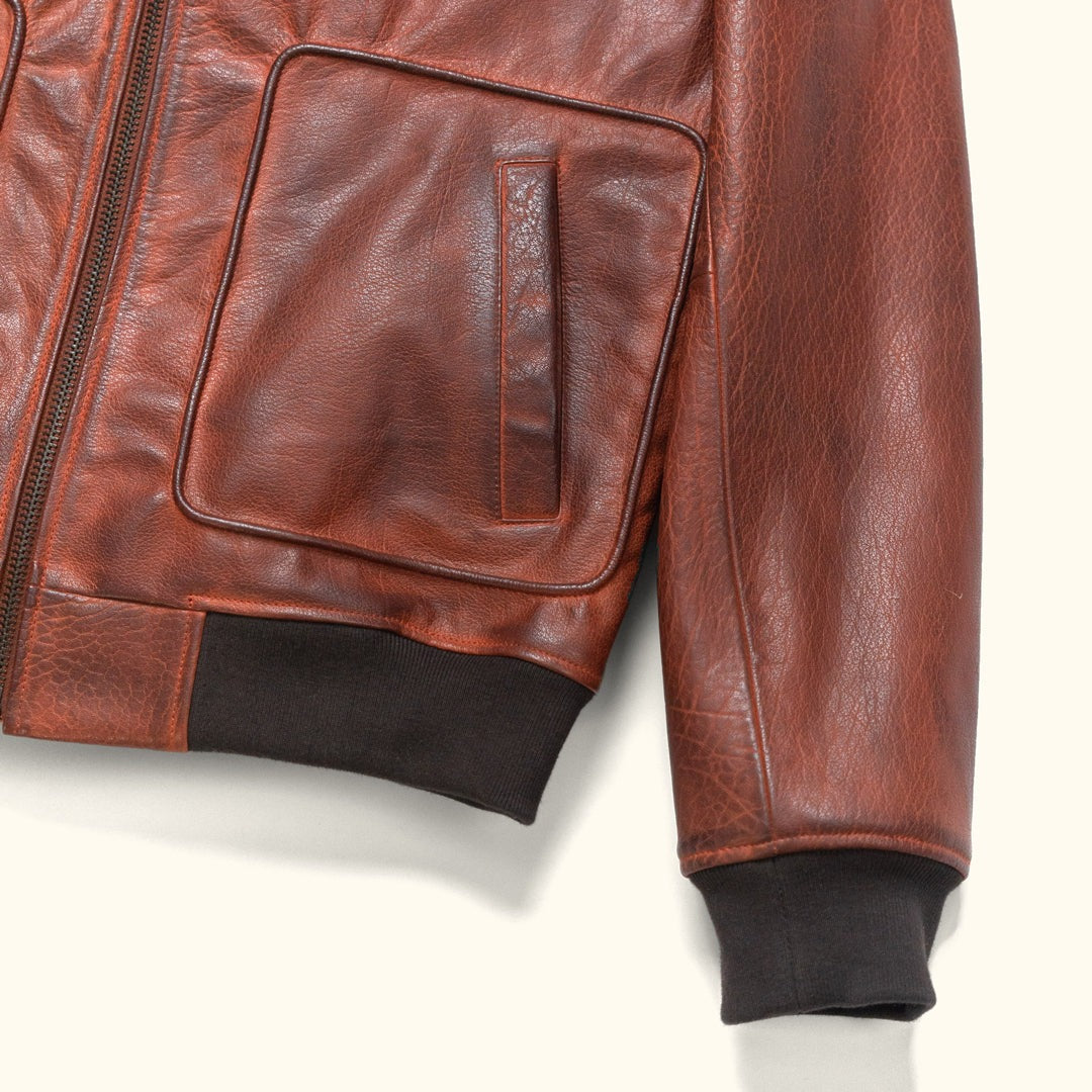 Limited Maverick Leather Bomber Jacket
