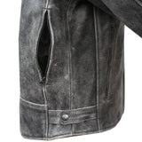 Men’s Black Full Grain Leather Motorcycle Jacket