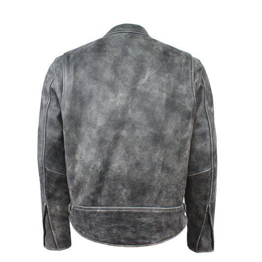 Men’s Black Full Grain Leather Motorcycle Jacket