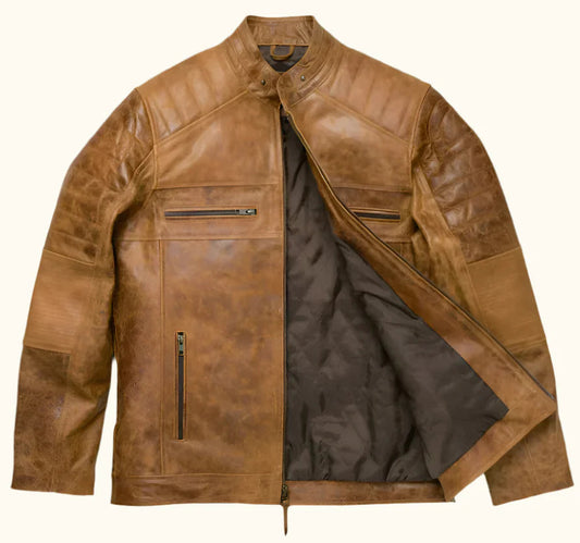 Leather Jacket – Brown Motorcycle Jacket