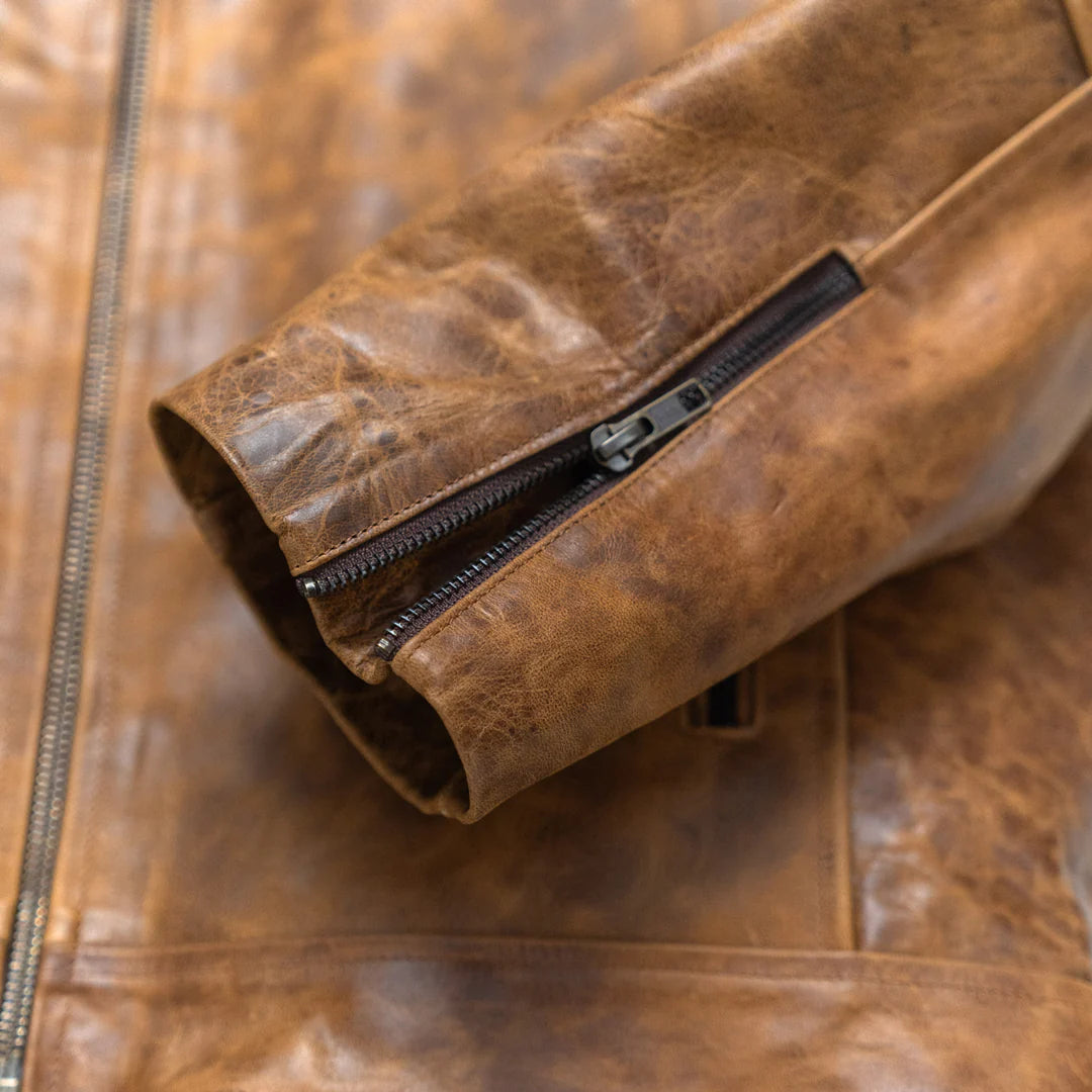 Leather Jacket – Brown Motorcycle Jacket