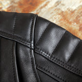 Men’s Leather Motorcycle Jacket All-Season Riding Jacket with Ventilation