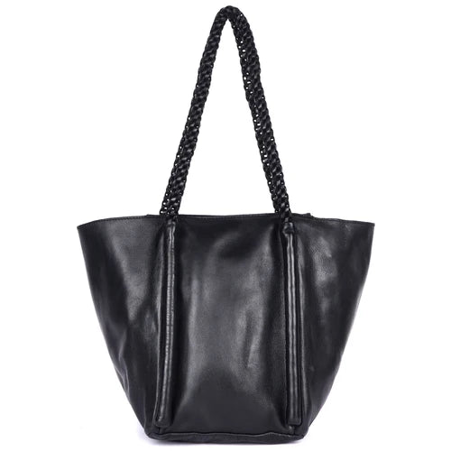 Wander Handmade Genuine Leather Tote Bag black