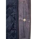 Brown Leather Motorcycle Jacket – All-Season Riding Jacket with Armor Pockets