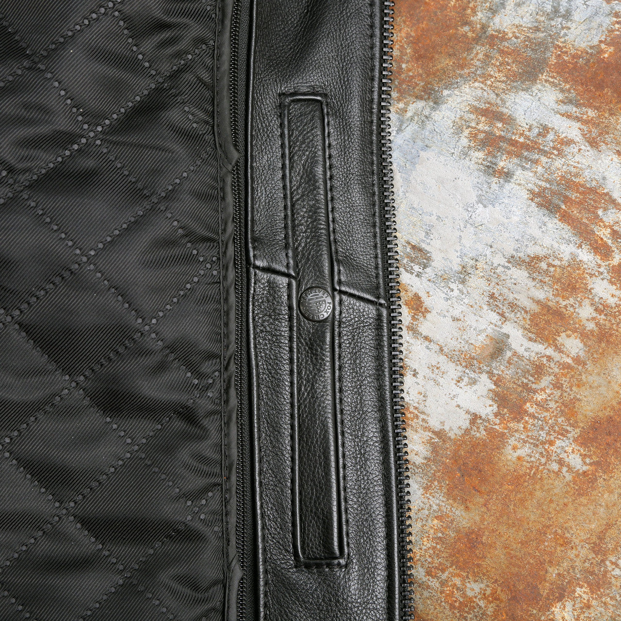 Men’s Leather Motorcycle Jacket All-Season Riding Jacket with Ventilation