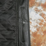 Men’s Leather Motorcycle Jacket All-Season Riding Jacket with Ventilation