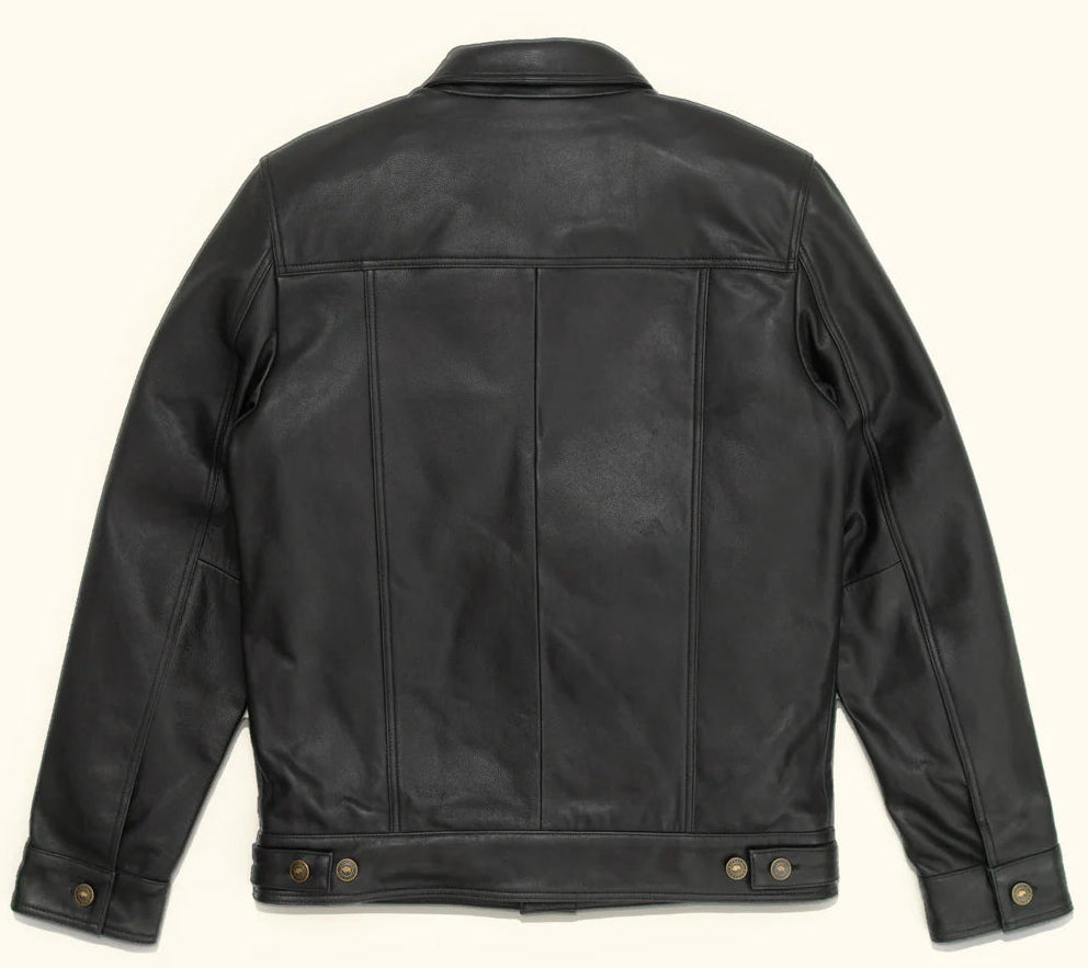 Black Leather Jacket – Full-Grain Goat Leather Men's Jacket